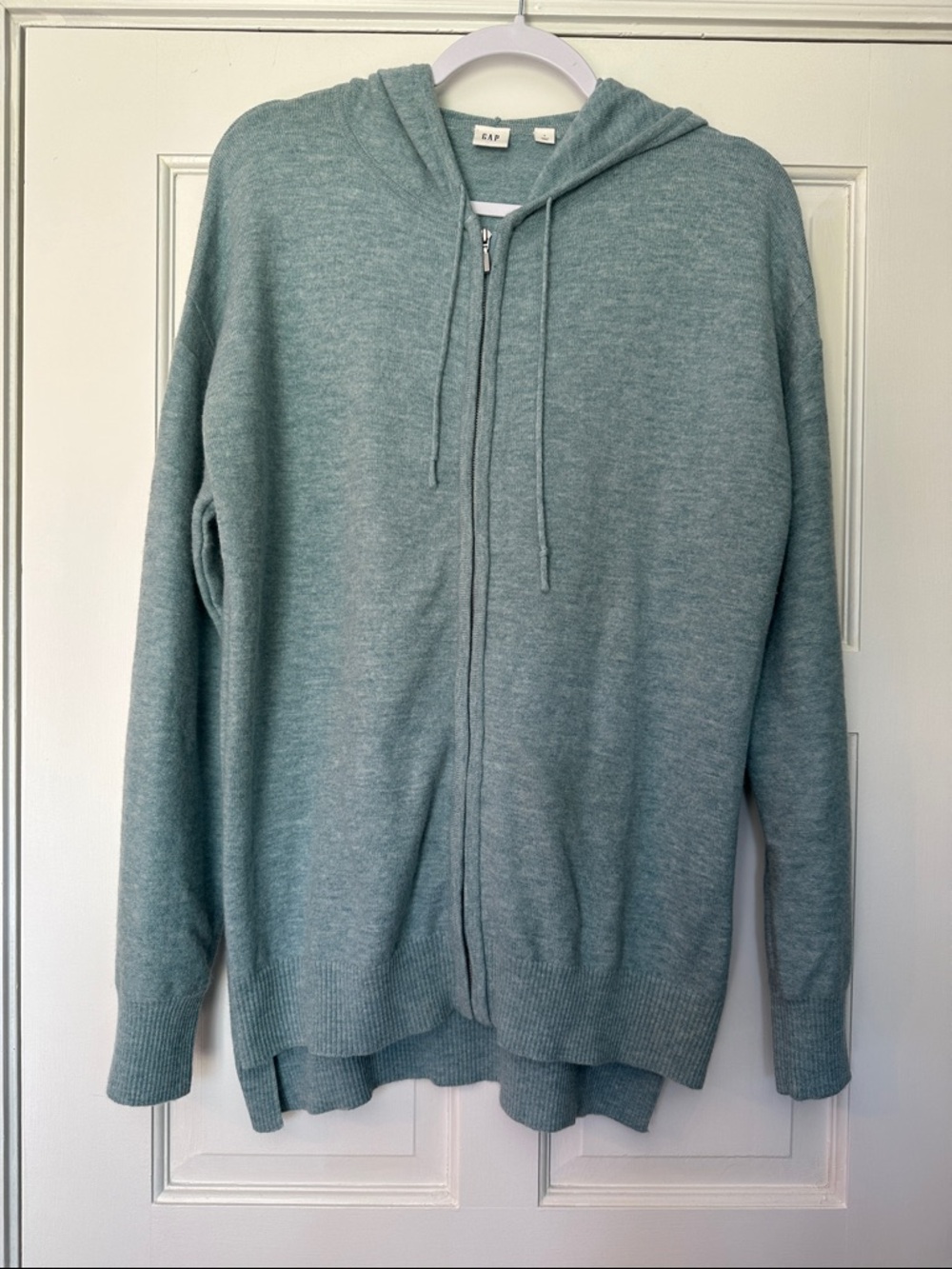 GAP Women’s Seafoam Green Full Zip Hoodie Sweater Size L